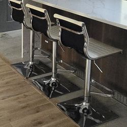 Swivel Barstools White Leather  Bar Stools