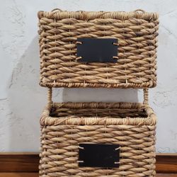 Wicker Basket Wall Hanging Organizer Mail