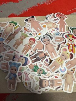 1: Sonny Angel Sticker Lot – Huge Variety Pack (Clown, Mushroom, Bear & More)