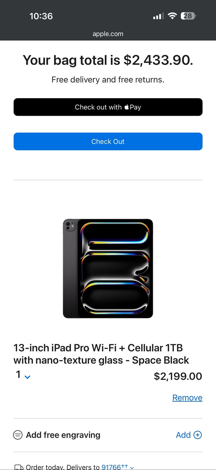 Ipad pro 13-inch 1TB