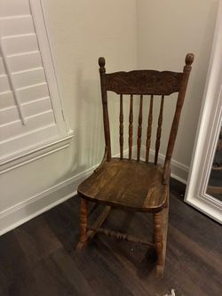 Victorian era pressed oak Grandmother’s Chair