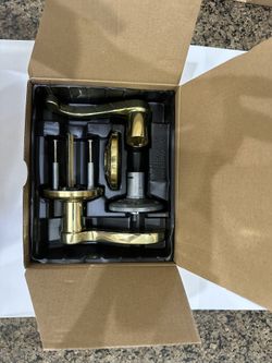 Kwikset Commonwealth Passage Levers Polished Brass
