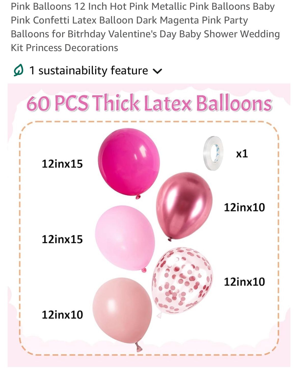 Pink Balloons Set