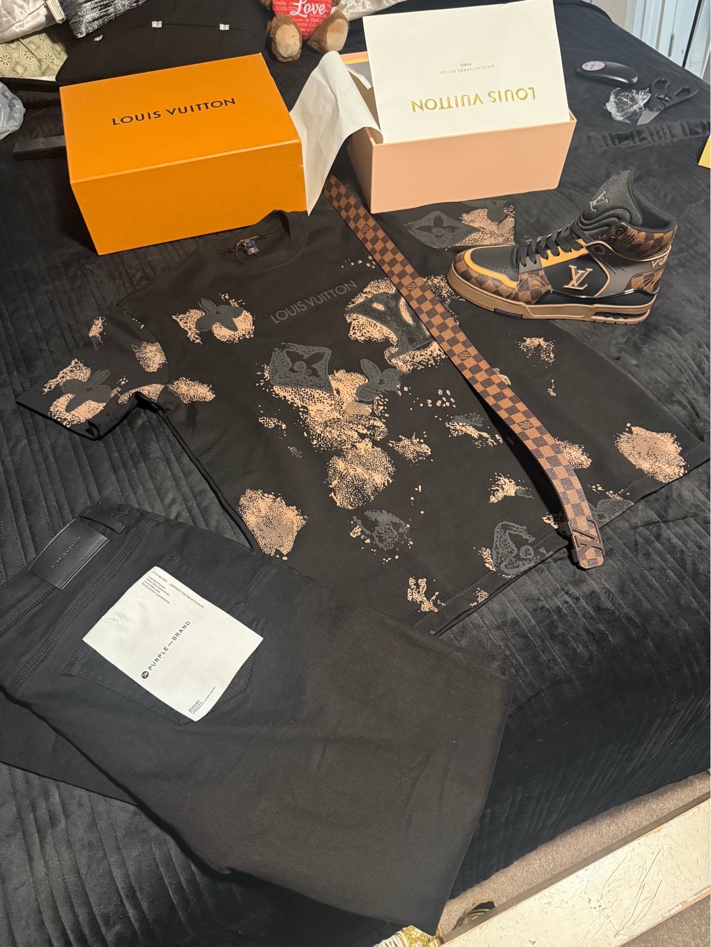 Lv shirts and lv shoes and belt