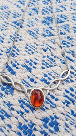 Silver Amber necklace