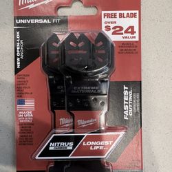4x milwaukee 1-3/8 in. Carbide Universal Fit Extreme Metal Cutting Multi-Tool Oscillating Blade (2-Pack)