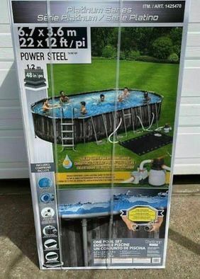 Bestway Power Steel 22x12x48 Swimming Pool Ladder Filter Pump 1431