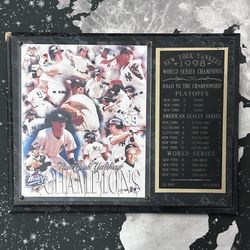 New York Yankees 1998 World Series Plaque 