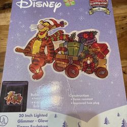 Vintage Disney 20 Inch Lighted Glimmer-Glow  Tiger sculpture