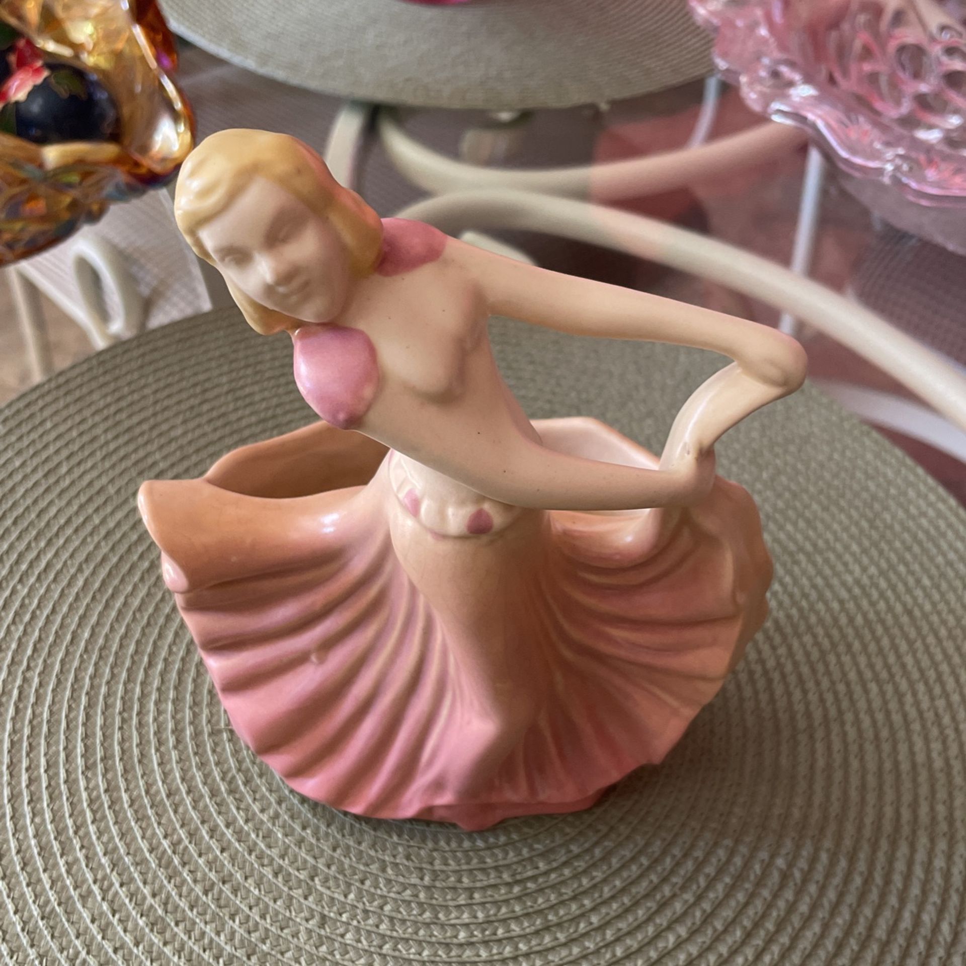 Pink Dancing Lady 1940 Planter