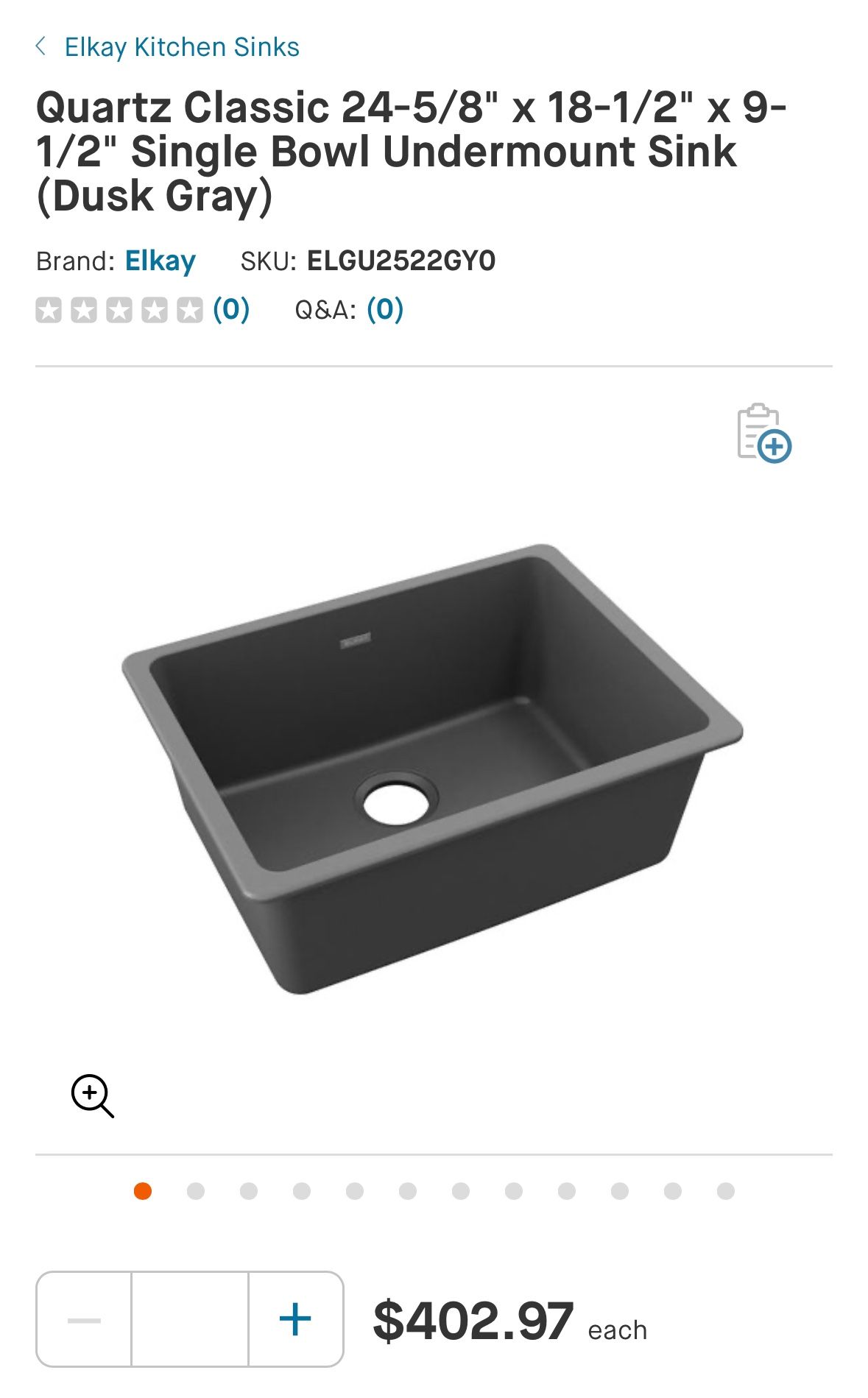 Elkay Kitchen Sink