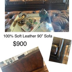 100% Leather Sofa 