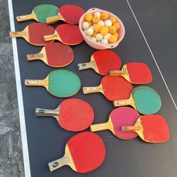 Table tennis table and all related accessories