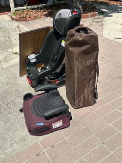Car seat,booster seat,crib&2 picture frames