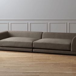 Uno 2-piece sectional sofa couch 127x46x23