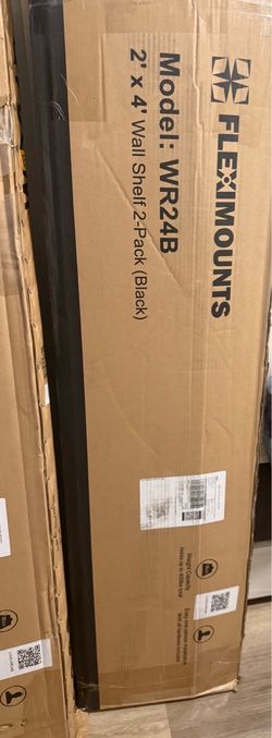 Fleximounts WR24B 2x4 Wall Shelf 2-Pack Black