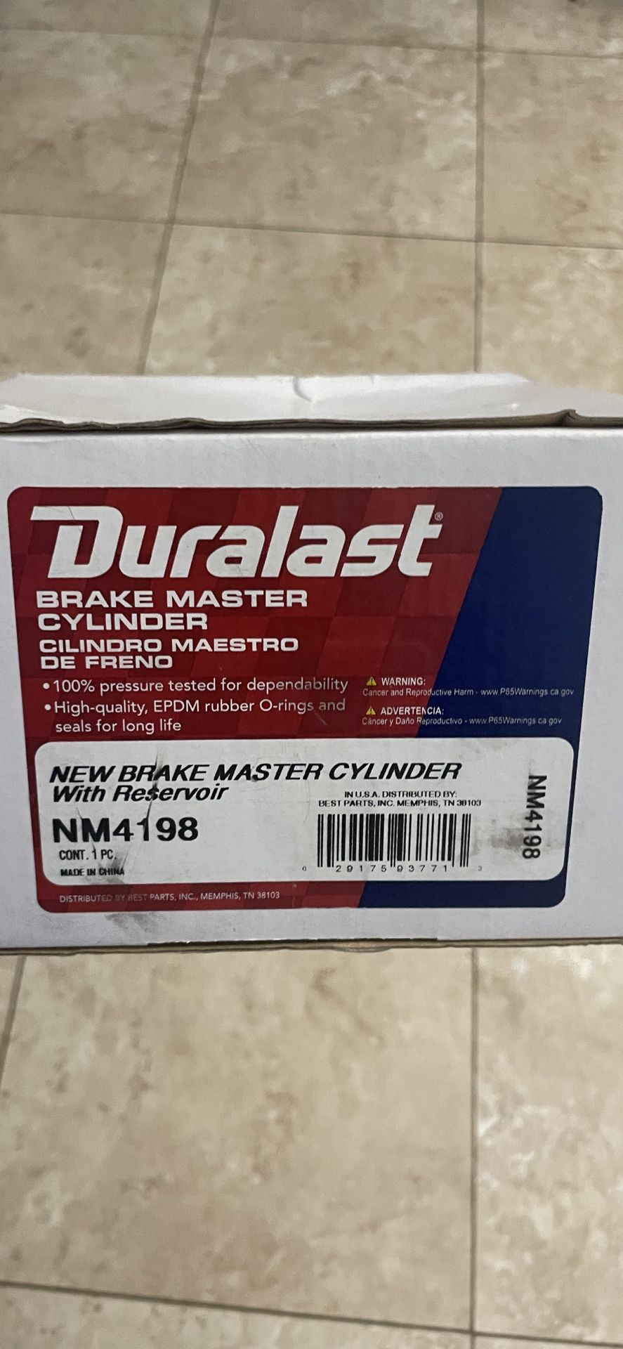GM Truck And SUV Duralast New Brake Master Cylinder NM4198 