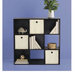 11" 9 Cube Organizer Shelf Espresso Modern Bookshelf