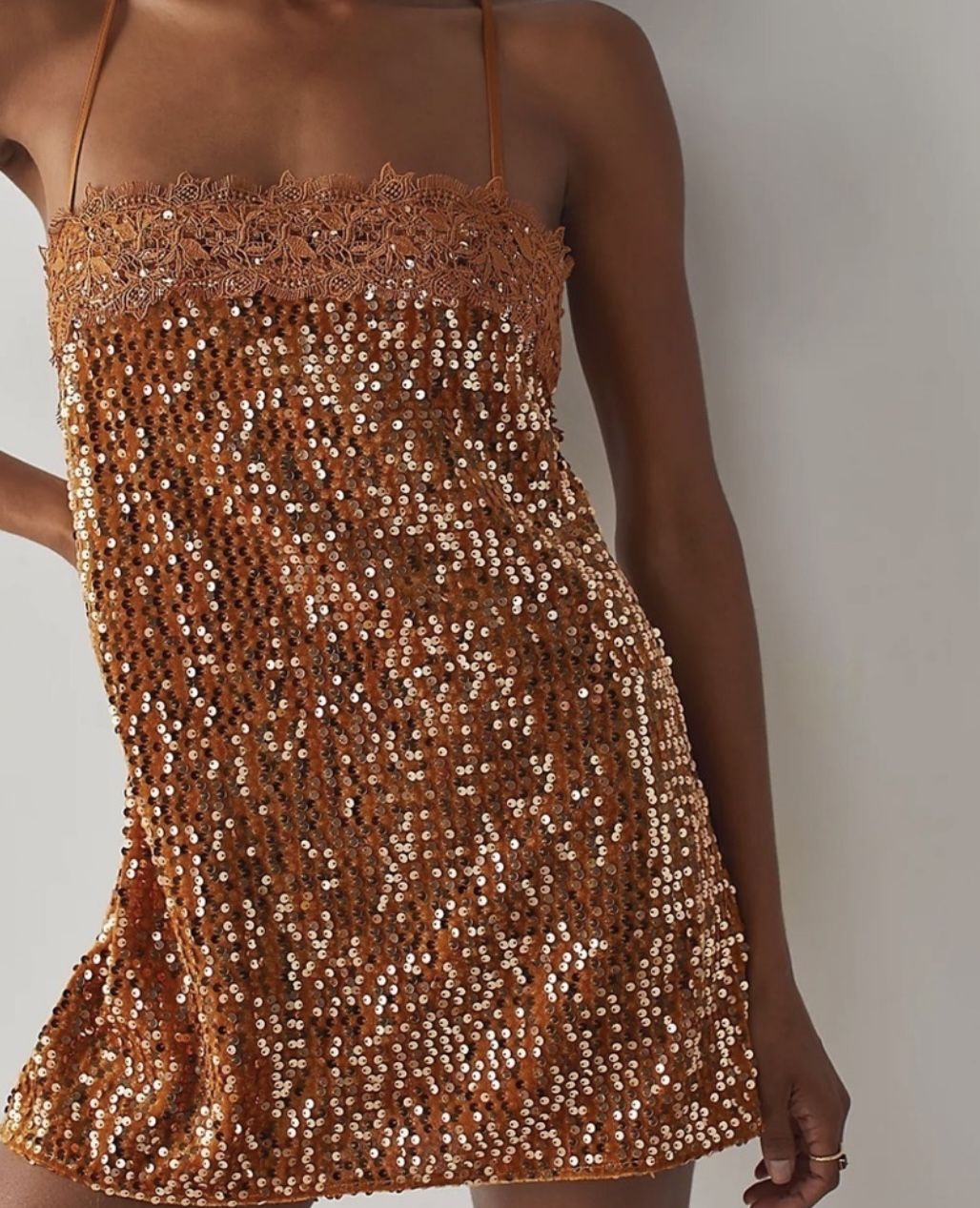 Free People That Girl Sequin Slip Dress