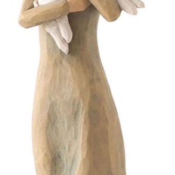 Willow Tree Peace on Earth Figurine Girl Lamb 2002 Susan Lordi Demdaco