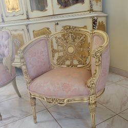 Antique Italian Venetian Baroque Style Accent Chair 