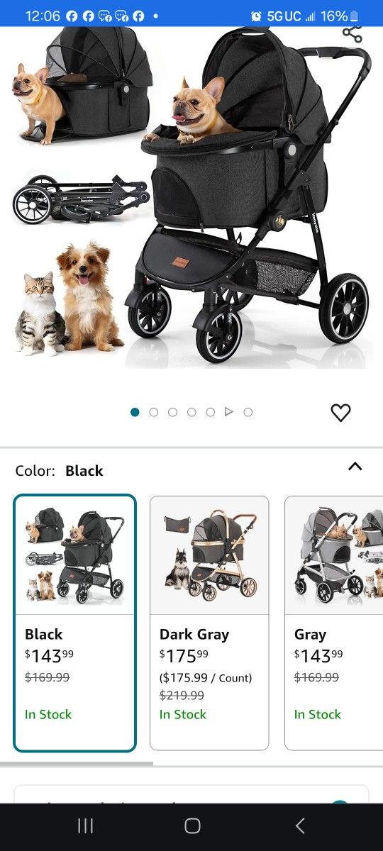 Small Dog Stroller Never Used
