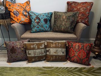 Handmade Turkish pillow cover with down stuffing