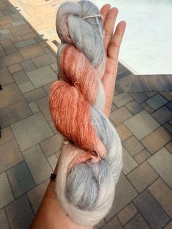 Mohair and wool blend yarn