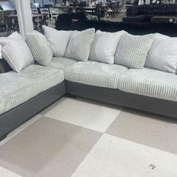 OM• $38 Initial • Brand New Clairette Sectional With Chaise 