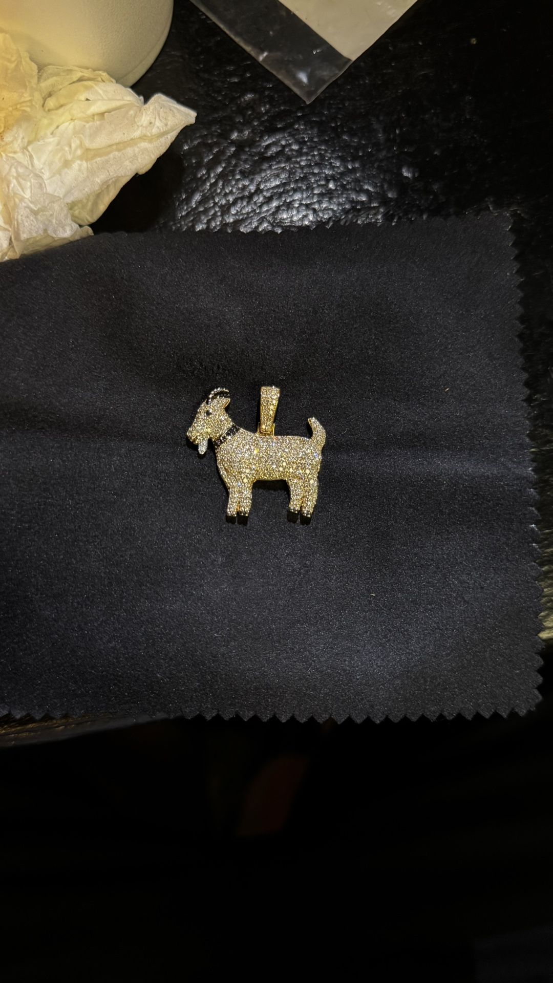 10K Gold 1.75ct Diamond Goat Pendant