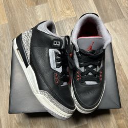 Black Cement Jordan 3s Size 6y