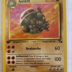 1st Edition Golem 36/62 Fossil Set Near Mint NM Wizards WOTC Pokemon Card  for Sale in Mission Viejo, CA - OfferUp