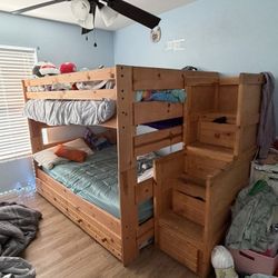 Wood Bunk Bed  ( Full Over Full )