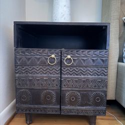 Anthropology “Handcarved Delhi” Nightstands (2) 