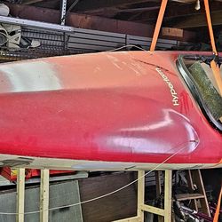 Vintage 1977 hyperform letting decked canoe / kayak