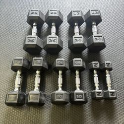 Brand New - Rubber Hex Dumbbells