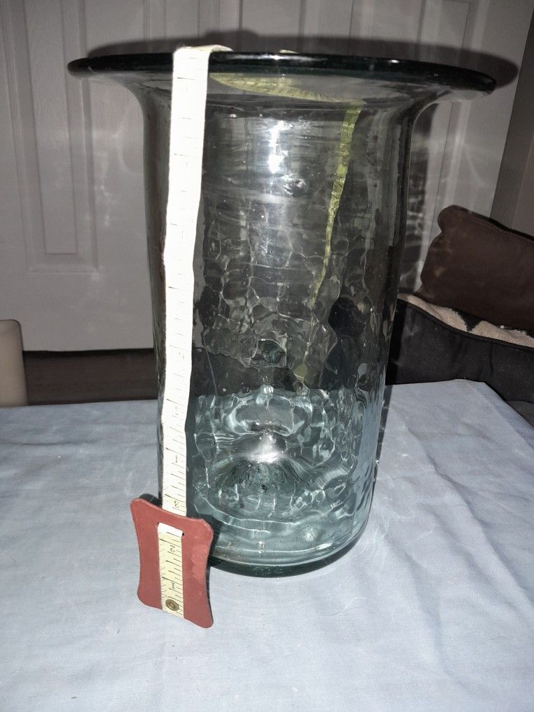Large Glass Candle Holder