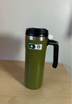 Starbucks + Stanley Military Commitment Green Double Walled Hammered Steel 20oz Travel Tumbler