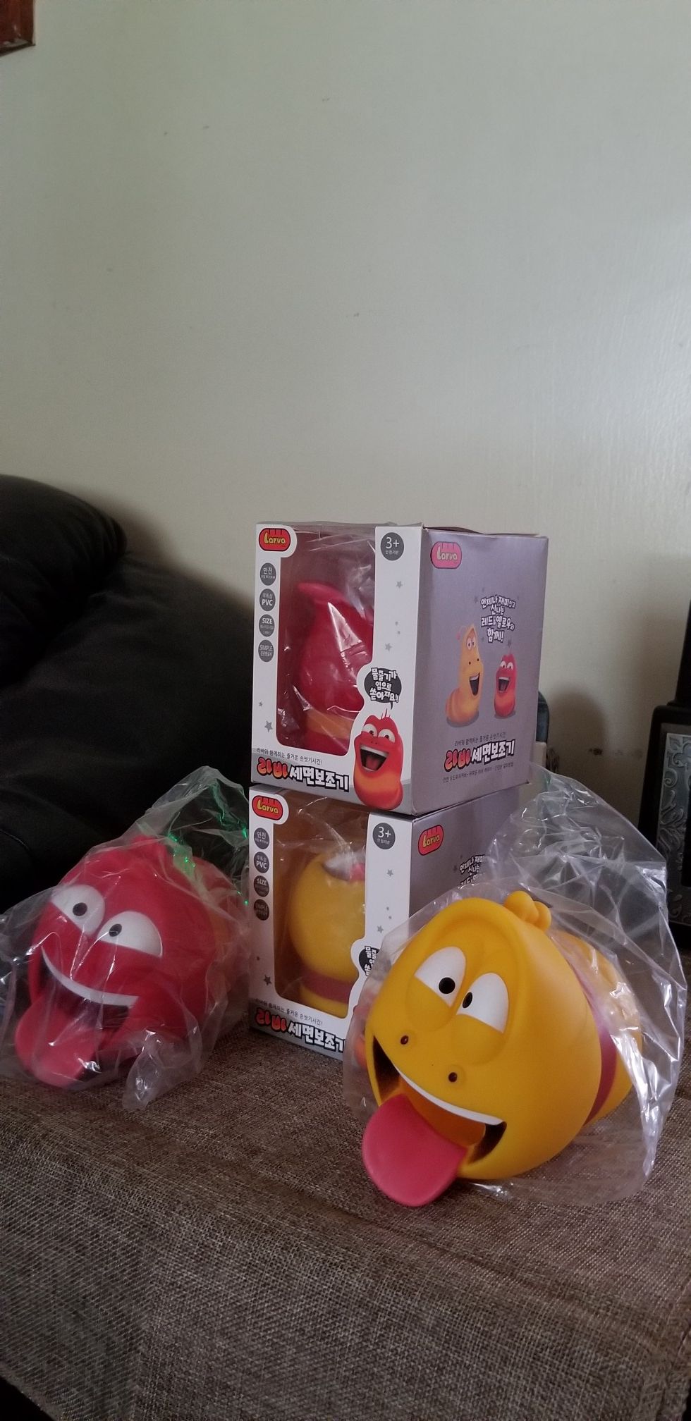 Promotes Handwashing. Larva -Colorful kids faucet extenders Red or Yellow