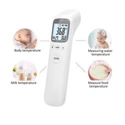 Infrared thermometer CK-T1502 forehead measure for adult, baby and children (white) with cloth cover