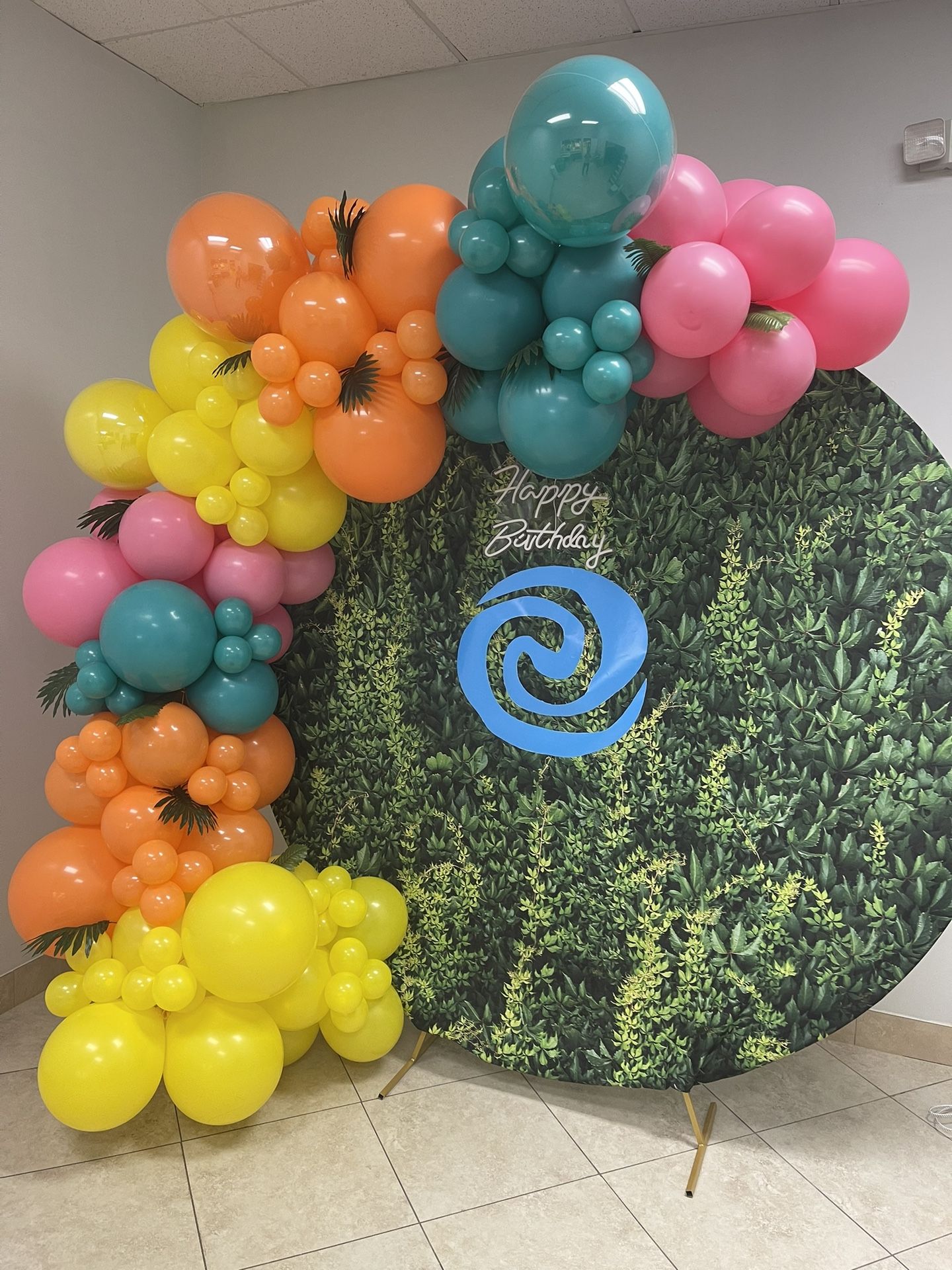 Moana Balloon Garland Birthday Theme
