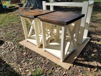 Farmhouse end tables on sale now!