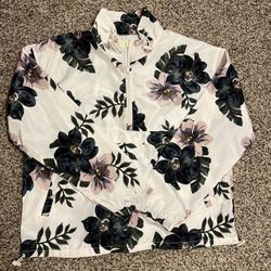 LARGE FLORAL WINDBREAKER 