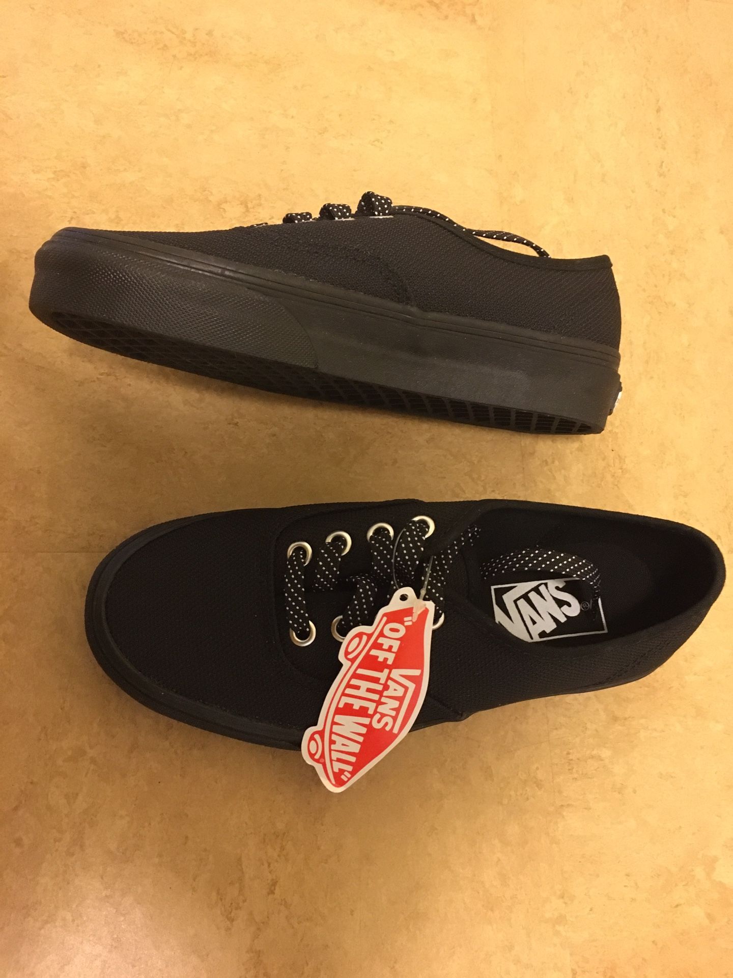 Vans Off The Wall Authentic Black Ballistic Shoes Skate Size 4 US Men / US Women 5.5