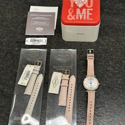Fossil Carlie Woman’s Watch and 2 New Bands