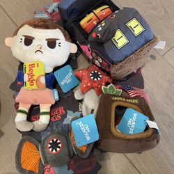 (4) Stranger Things Bark Box Dog Toys 