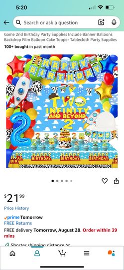 Toys Story Party Supplies For Two