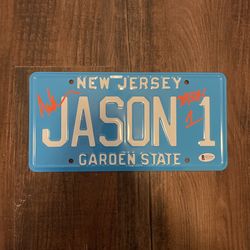 Ari Lehman Signed License Plate