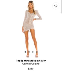 Thalia Mini Dress in Silver Camila Coelho