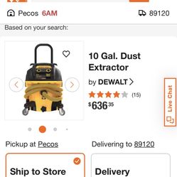 DeWalt 10 Gal Dust Extractor 